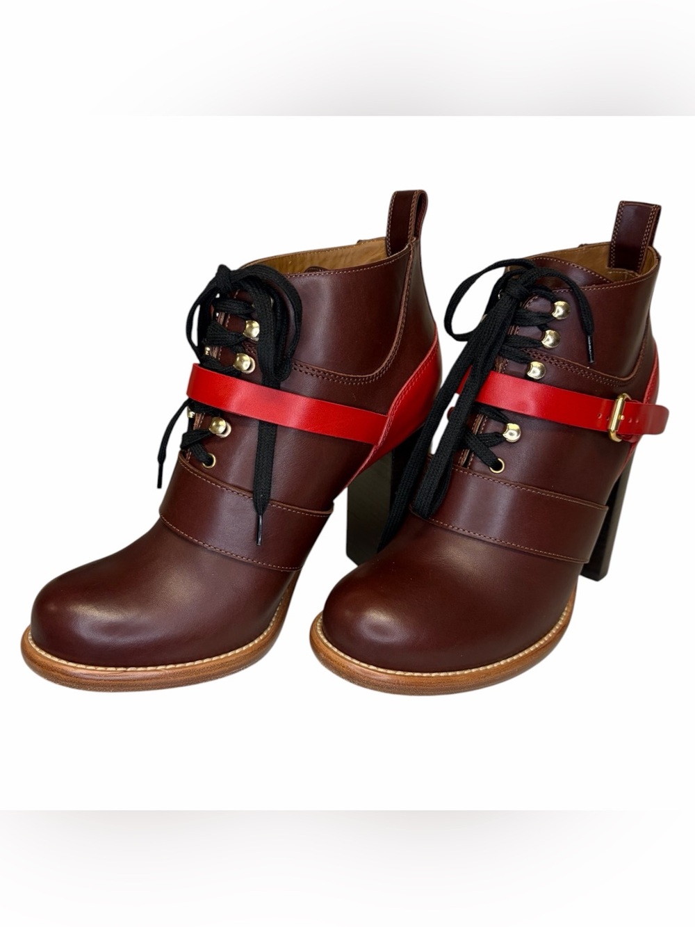 Chloe Belt Wrap Ankle Boots With Box